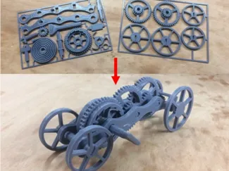 Fully 3D-printable wind up car