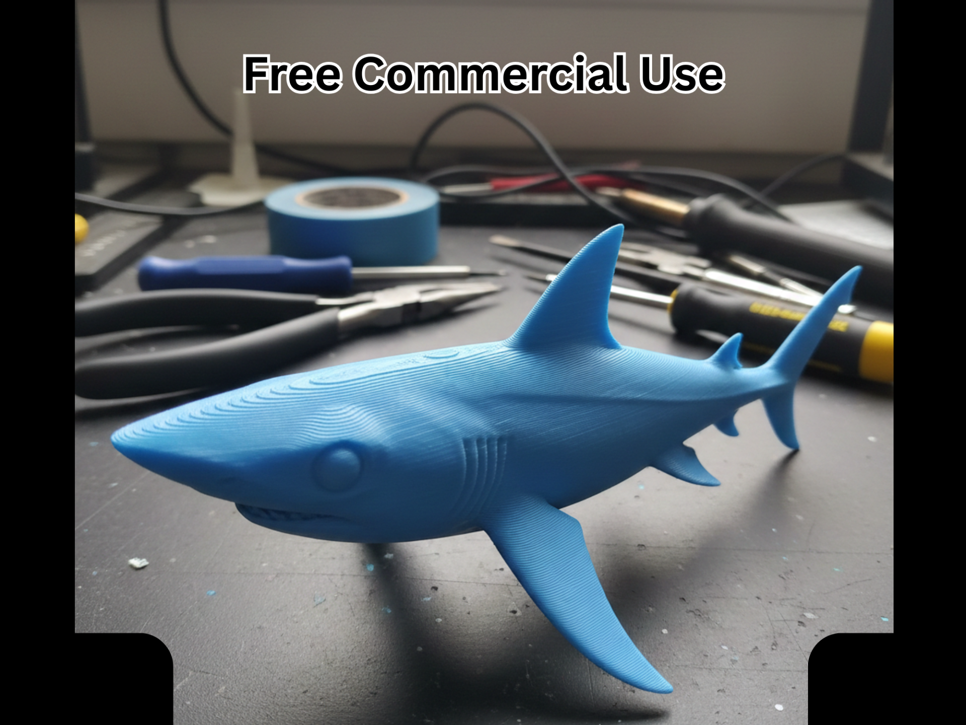 Blue Shark Figure