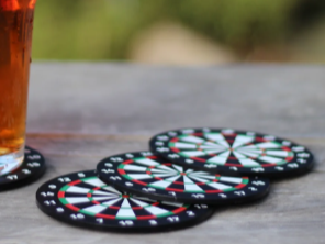 Dart board coaster