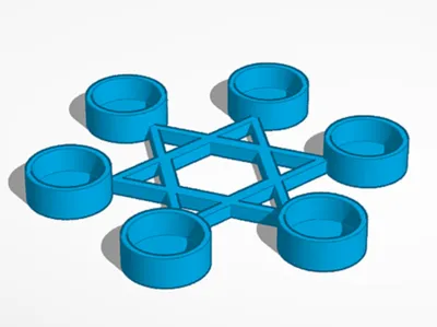 Star of David candle holder