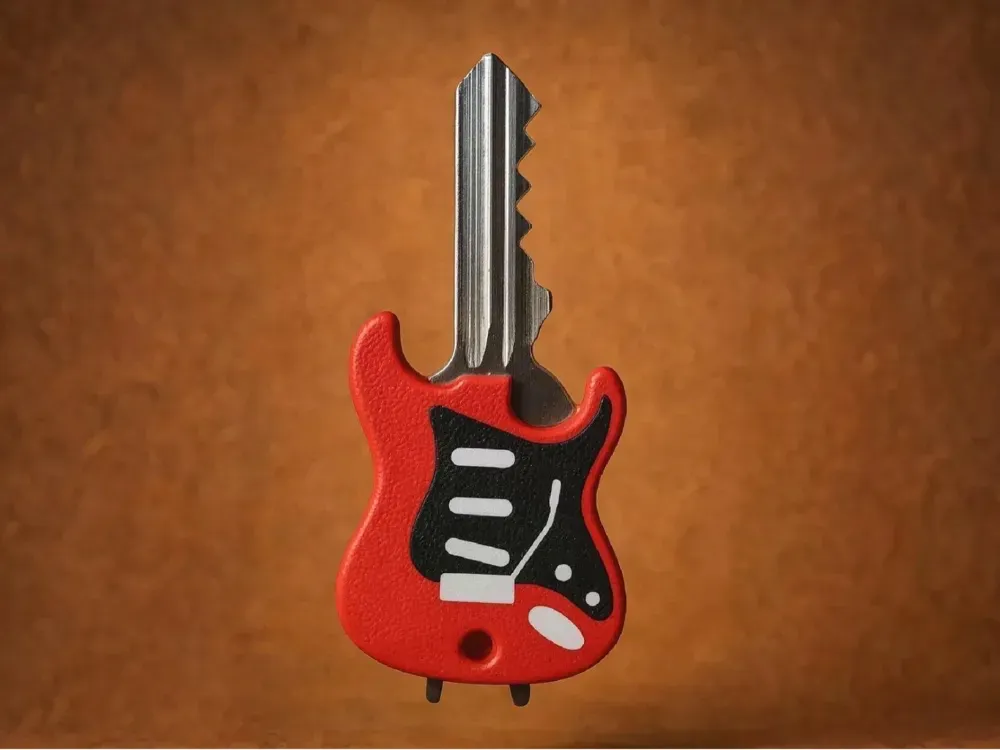 Guitar keychain - Free 3D Print Model - MakerWorld