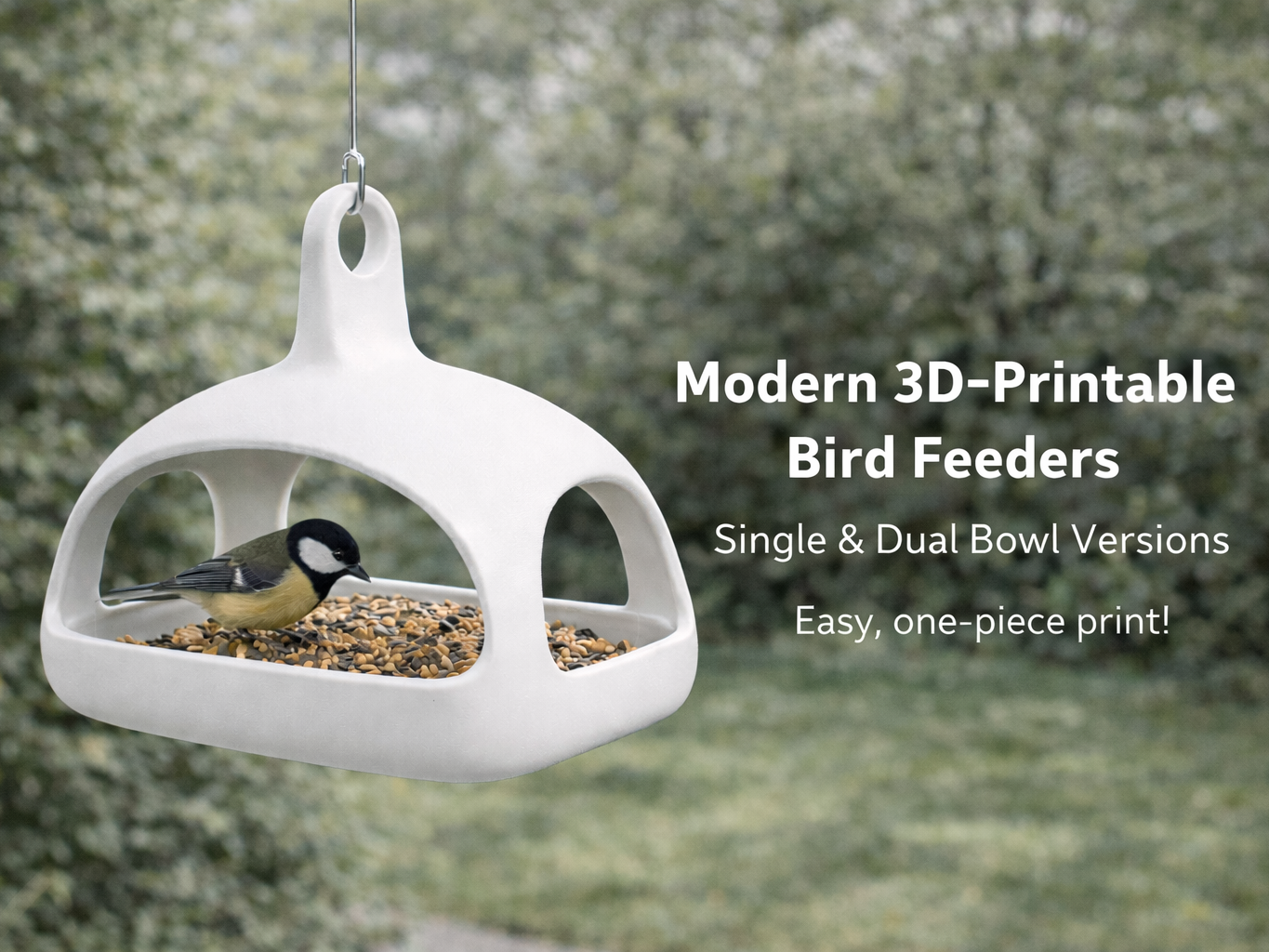 Modern Minimalist Bird Feeder Single & DualBowlSet