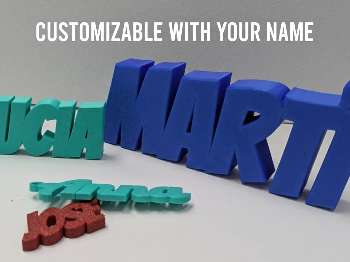Custom 3D Text Generator & Keychain & topper - Free 3D Print Model ...