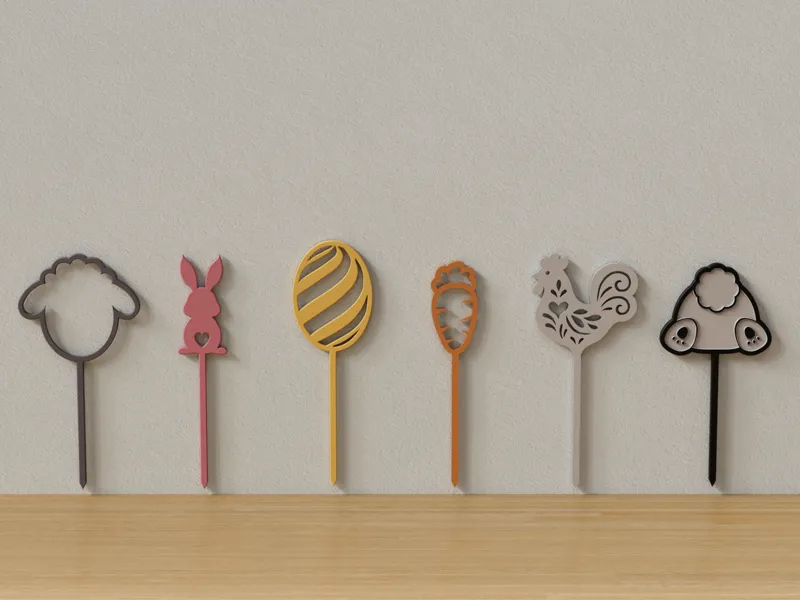 Easter skewer (toothpick) - 6 motifs