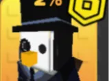 Capitalist penguin from knockout. (milti-color)