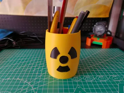 Hazardous Material Desktop Pen Holder