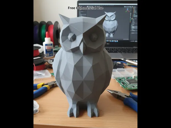 Chouette low poly