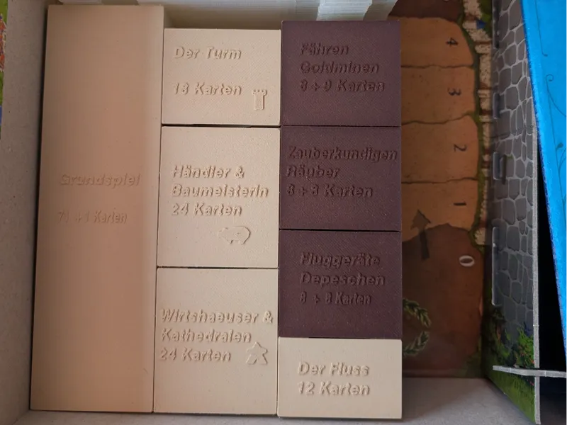 Kartenboxen 1-farbig für Carcassonne V3.1