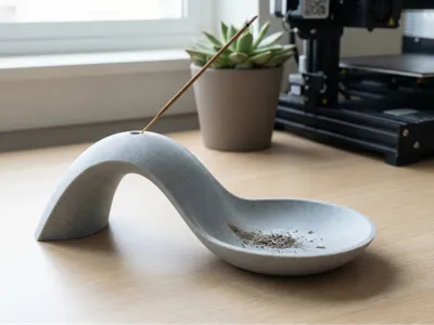 Minimalist Incense Burner - Wave Shape