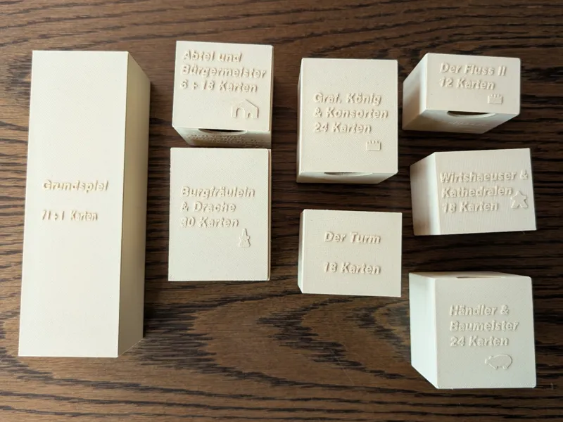 Kartenboxen 1-farbig für Carcassonne V1