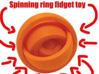 Spinning ring fidget toy