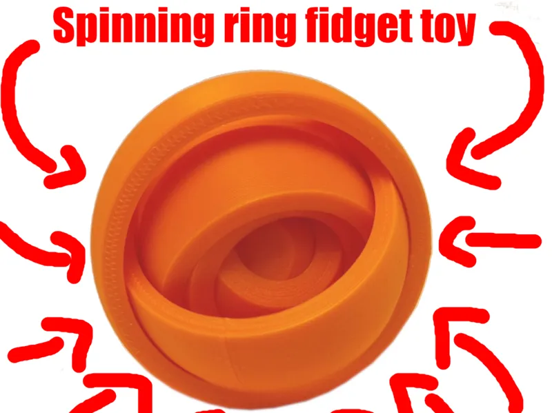 Spinning ring fidget toy
