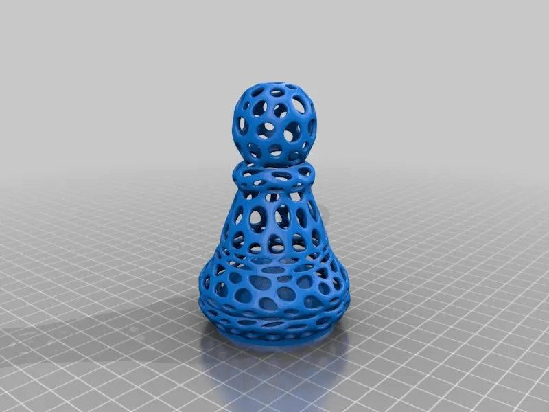 3xM10: Voronoi Chess Set with inlets for M10 Nuts