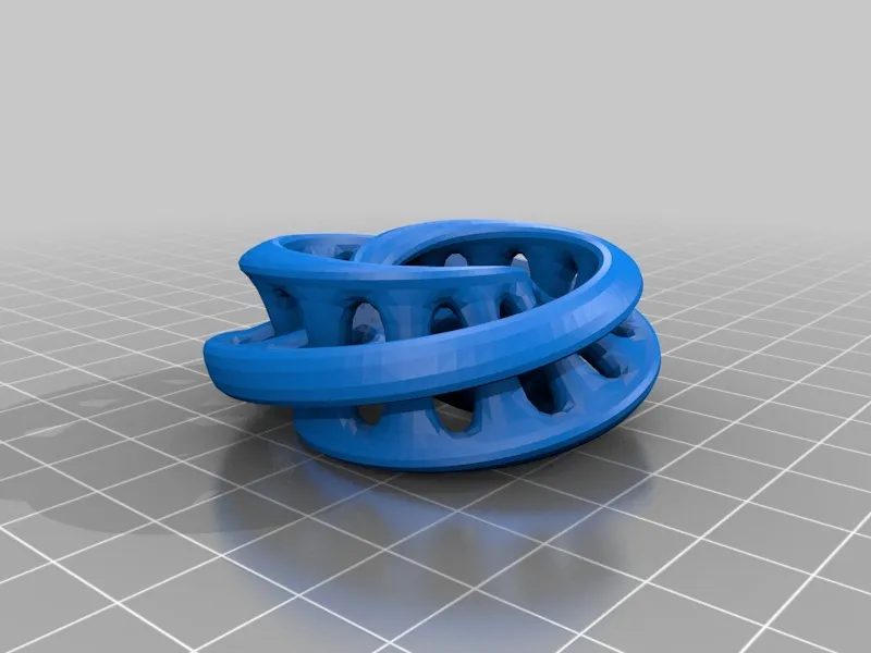 Interlocking 3D Moebius Sculpture
