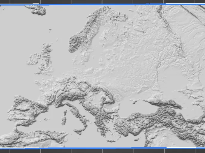 Mapa físico de Europa