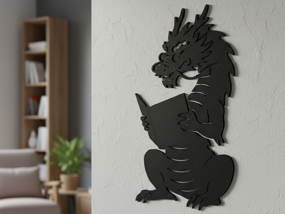 Dragon Reading a book 