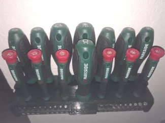 Wall-mounted screwdriver holder 36 ParkSide Pieces