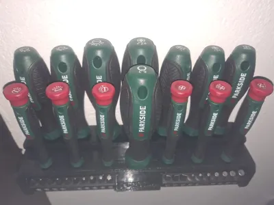 Wall-mounted screwdriver holder 36 ParkSide Pieces