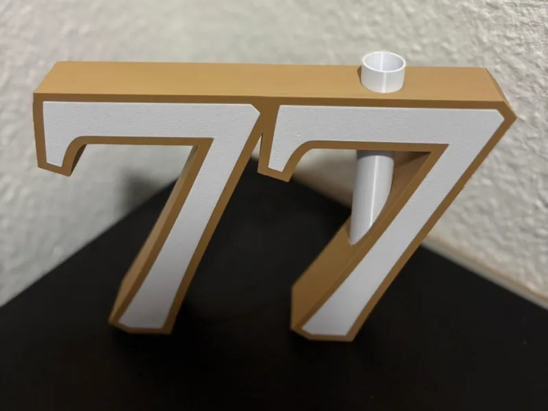Geburtstagsgeschenk Zahlen Vase 77 Jahre