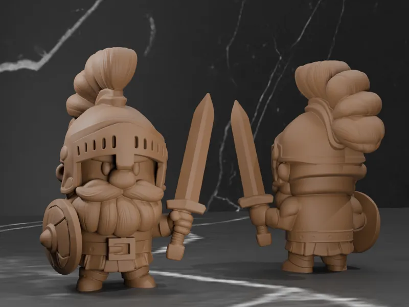 Spartan Warrior - Chibi Style