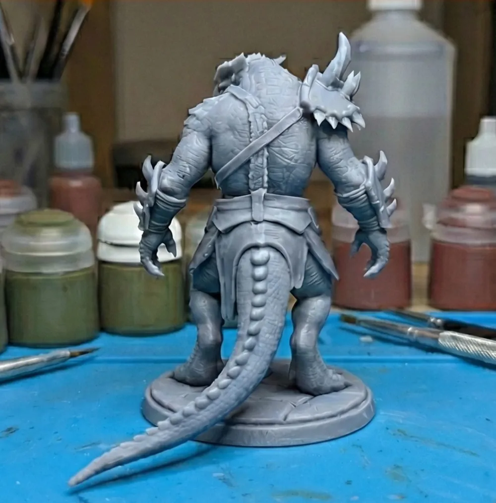 Scalebound Drew Model Scalebound Reaver - Lizardfolk Warrior Barbarian - Free 3D Print Model ...
