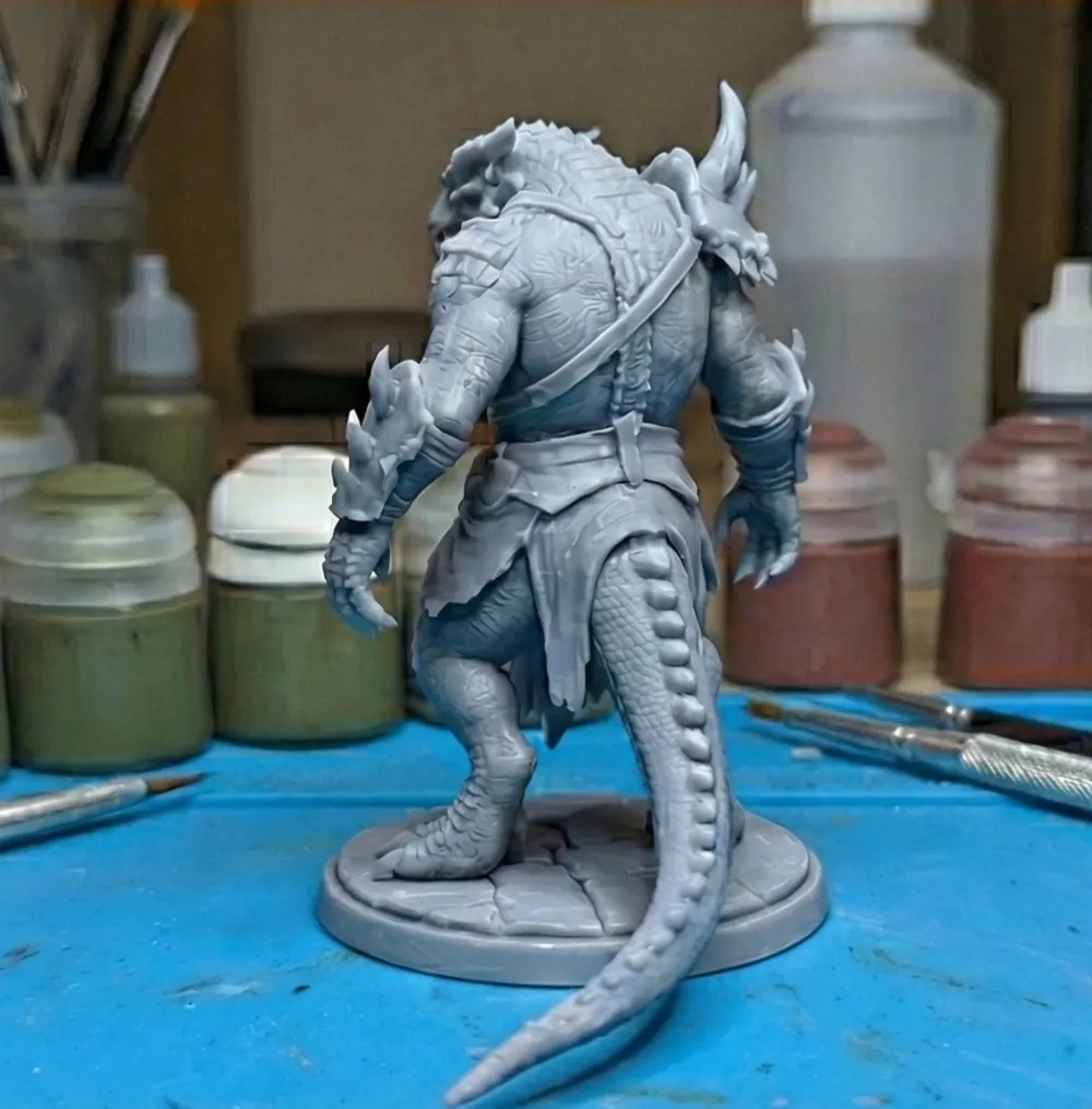 Scalebound Drew Model Scalebound Reaver - Lizardfolk Warrior Barbarian - Free 3D Print Model ...