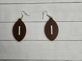 foot ball earrings
