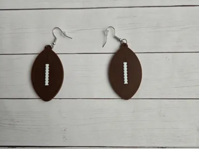 foot ball earrings