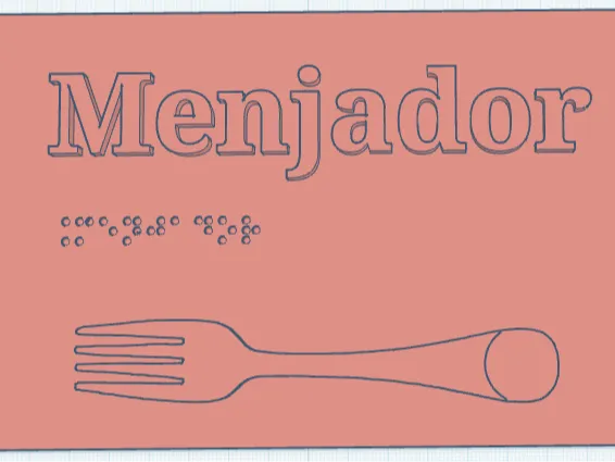 Cartell Menjador Model 2 Braille