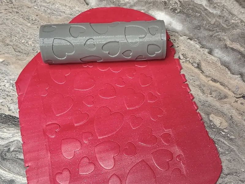Valentine's Day texture heart rollers