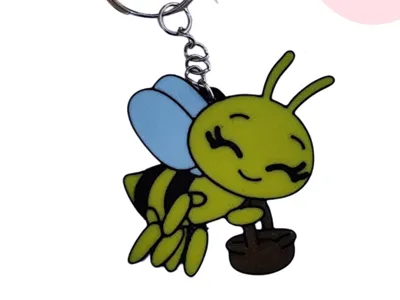 Tiny bee keychain