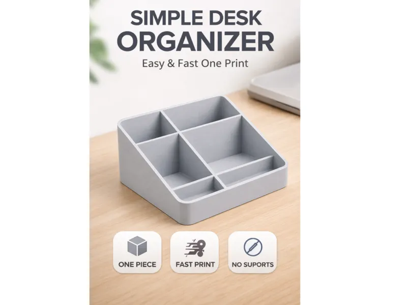 Simple Desk Organizer OnePiece Minimal Storage Box