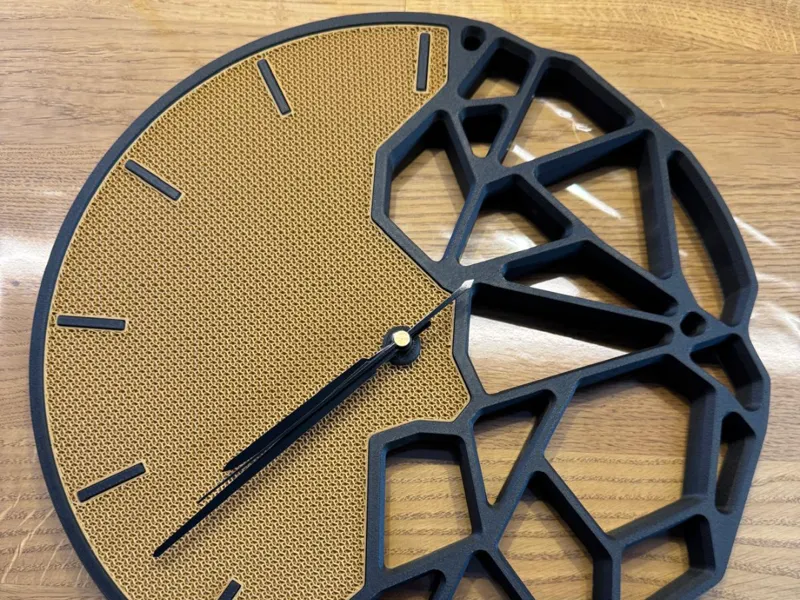 Small Voronoi Style Wall Clock (~350mm)
