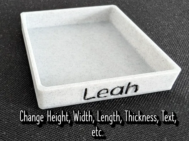 Customizable Tray With Customizable Name