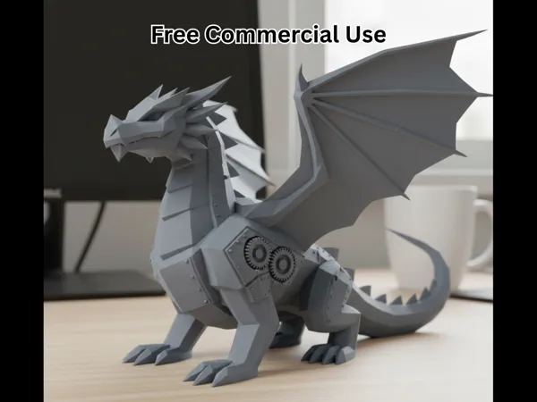 Dragon steampunk — statue