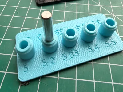 Quick 5mm Dowel pins and M3 screws tolerance test