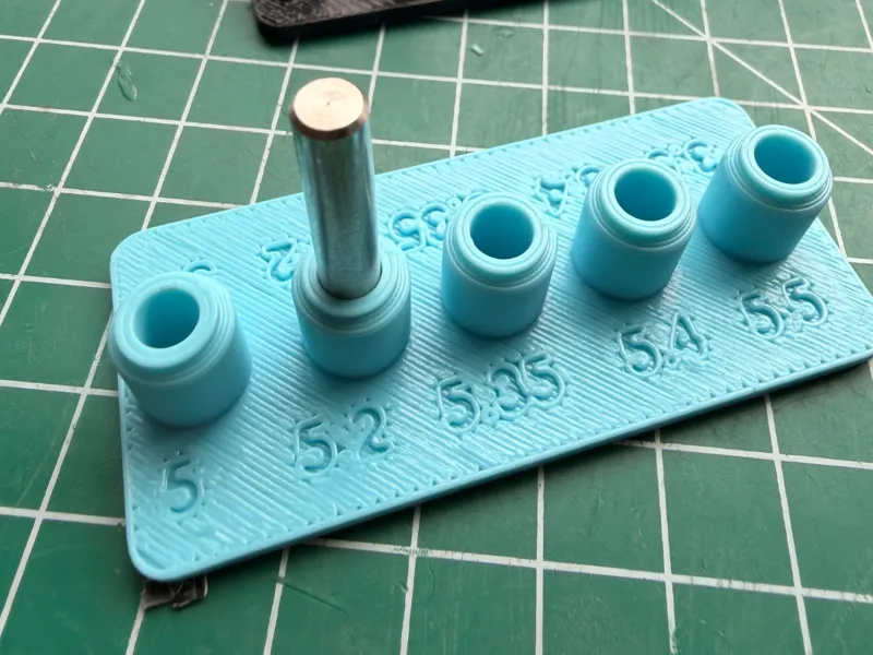 Quick 5mm Dowel pins and M3 screws tolerance test 