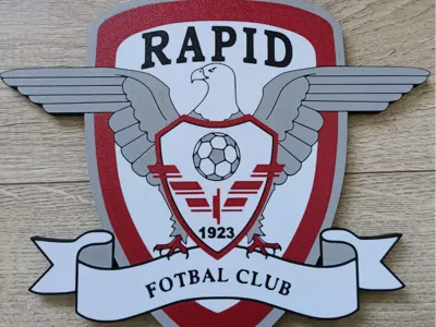 FC RAPID Bucharest team emblem / logo wall