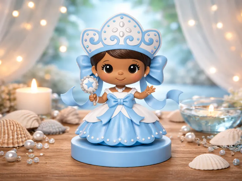 Iemanjá - Estilo Chibi – Escultura - Chaveiro