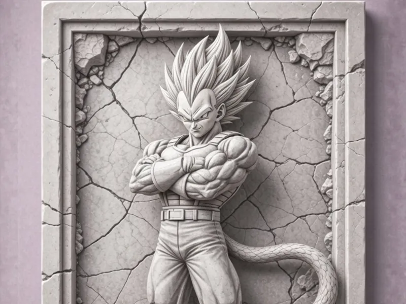 Saiyan Warrior SSJ1 – High Relief Sculpture