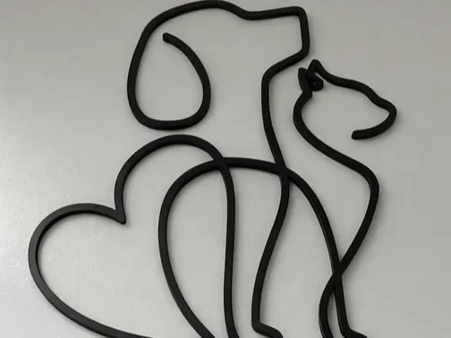 Decoração de Arte Dog e Cat