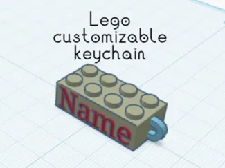 Brick customizable keychain
