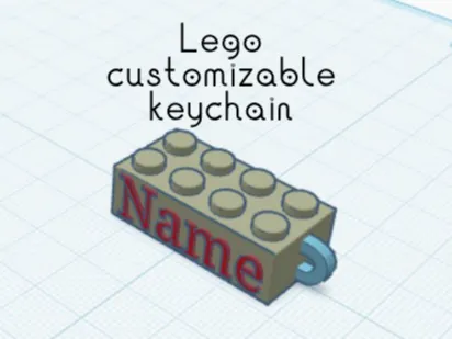 Brick customizable keychain