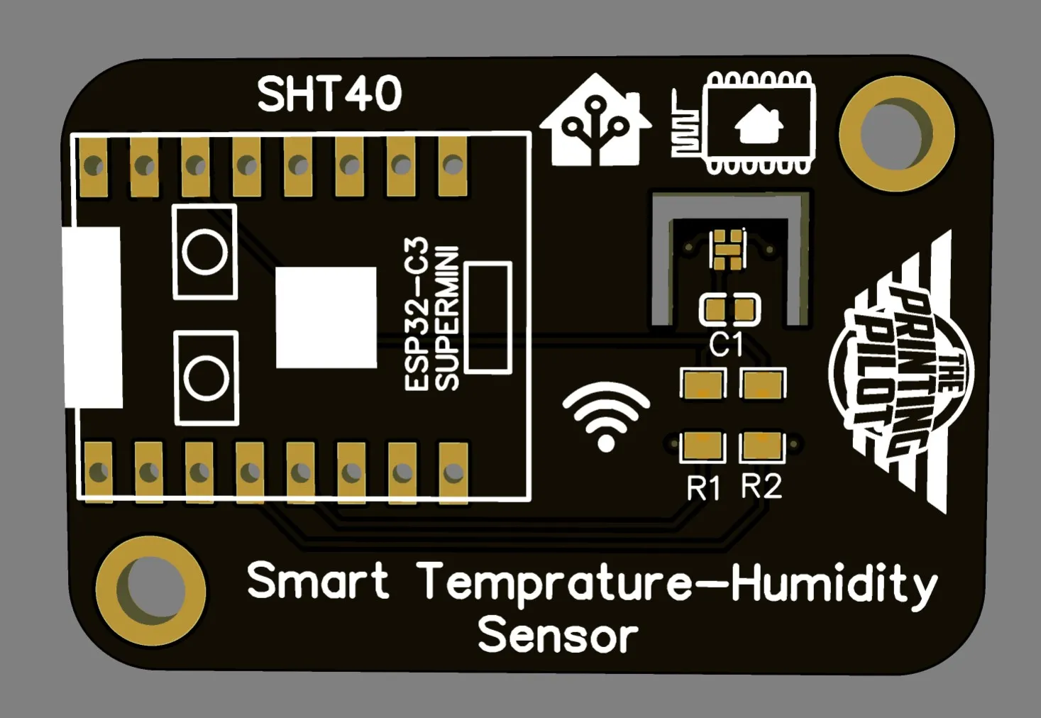 Autocad Humidity Sensor The Best Smart Home Temperature/Humidity Sensor - Free 3D Print Model ...