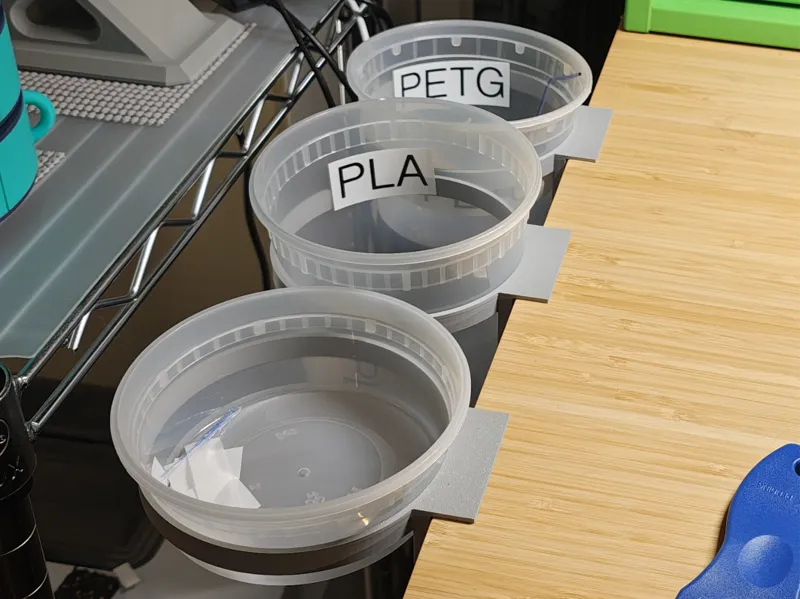 deli container desk edge holder