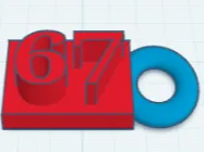 "67" Keychain