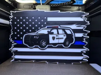 Thin Blue Line Wall Hanger - Sheriff Edition