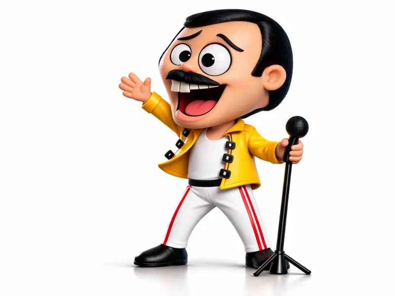 Freddie Mercury em estilo Chibi