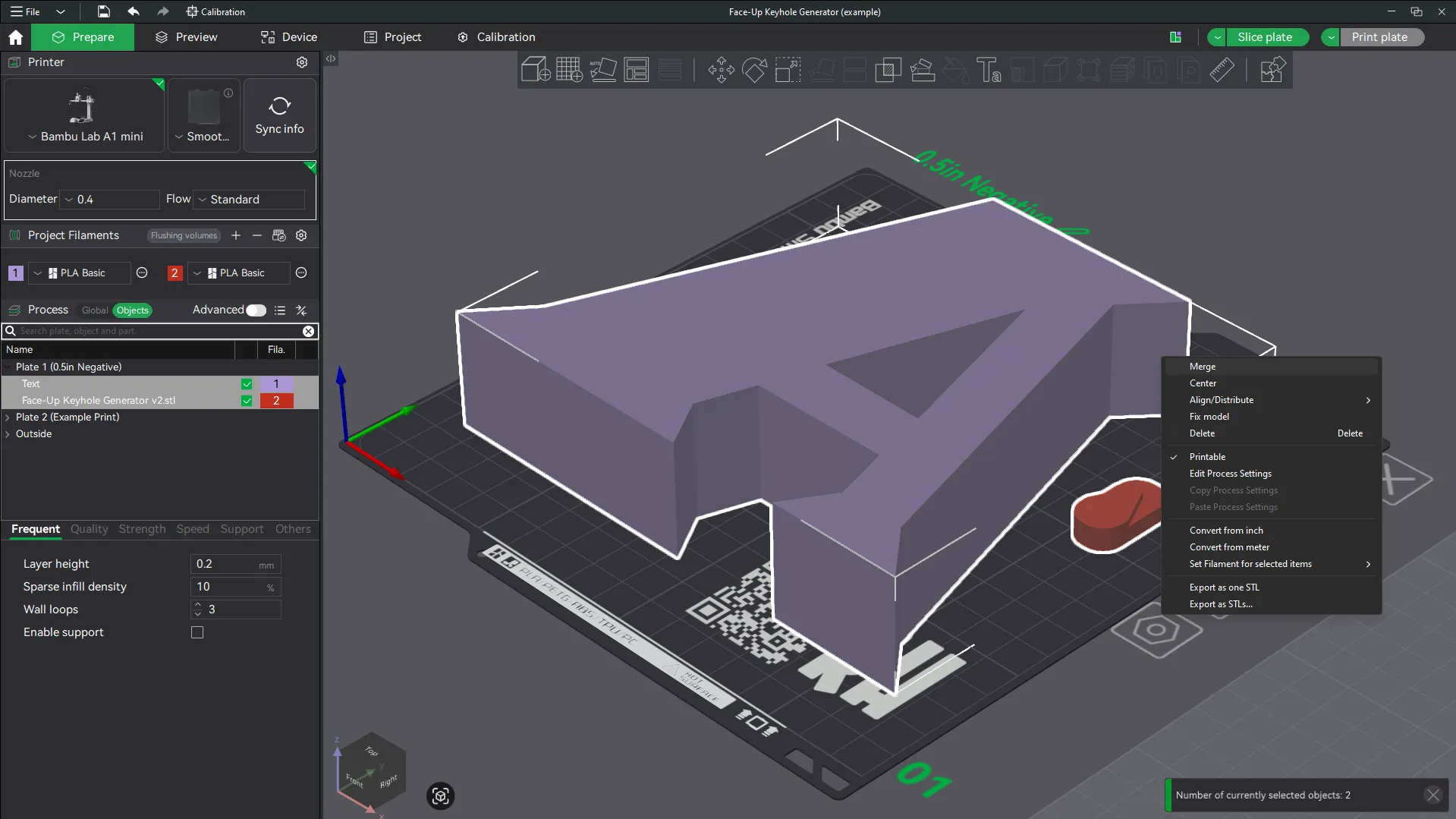 Keyhole Shape Framework Parametric Face-Up Keyhole Generator - Free 3D Print Model - MakerWorld