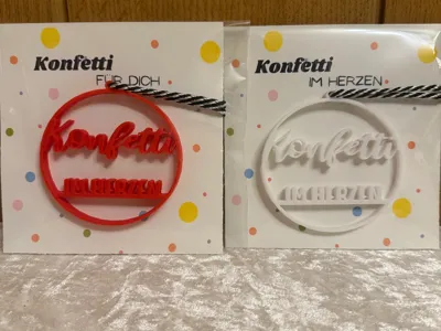 Pendant Confetti in the Heart